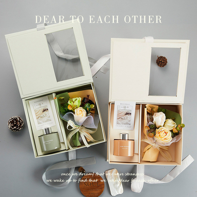 El 8 de marzo Festival Regalo de mano Aromaterapia Bouquet Caja de regalos con impresión en color