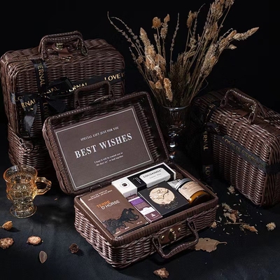 Set de regalos de negocios de hoteles y resorts Cesta de café con impresión gráfica de 1 color