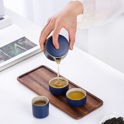 Mejora tu tiempo de té con nuestro conjunto de educación orientado a la cerámica negra portátil de Kung Fu