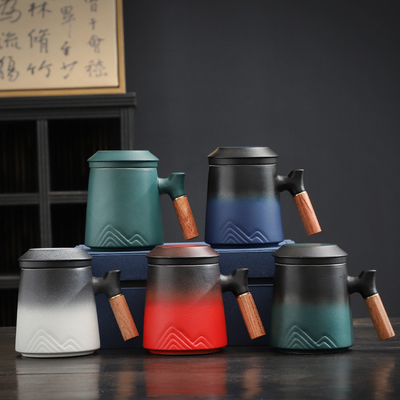 High Beauty Ceramic Cup Gift Box Set para las conferencias de oficina y empresas