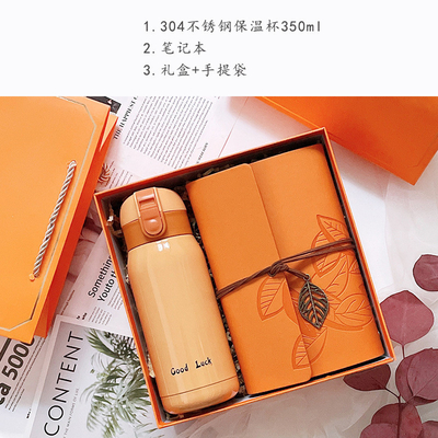 Color naranja personalizado Regalo de entrada a la moda con mano Copa caliente Cuaderno Buena suerte colgante