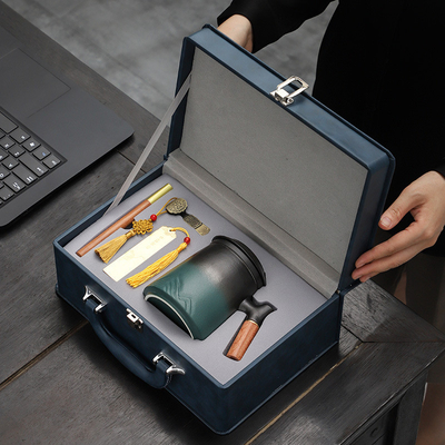High Beauty Ceramic Cup Gift Box Set para las conferencias de oficina y empresas