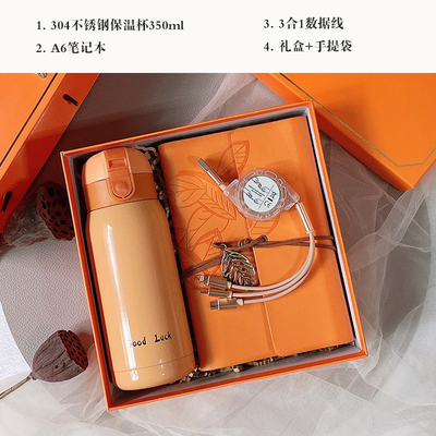 Color naranja personalizado Regalo de entrada a la moda con mano Copa caliente Cuaderno Buena suerte colgante