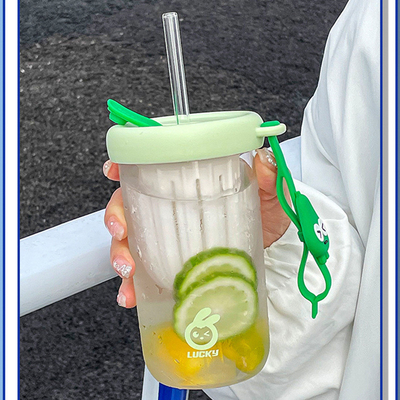 Separación de té Taza de té 500ml Taza de extracción fría de alta apariencia con copa de agua de paja Actividad regalo