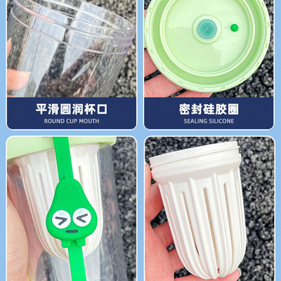 Separación de té Taza de té 500ml Taza de extracción fría de alta apariencia con copa de agua de paja Actividad regalo