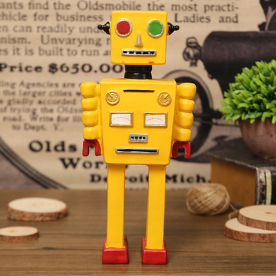 Decoraciones de ventanas y artesanías para el Día del Padre Decoraciones de modelos de robots retro
