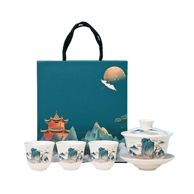 Qianshan oveja grasa de jade Kung Fu juego de té perfecto compañero de negocios regalo ocasión año
