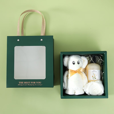 Deportes y juegos Toallas regalo caja Toallas cuadradas Toallas de mano Crema ideal regalo para el día de la mujer