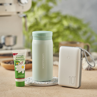 Le Kou Life Conjunto de Regalos Taza de aislamiento de 200 ml Crema para manos móviles de poder para gracias regalos