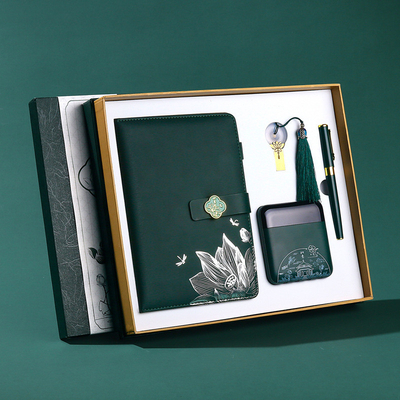 Set de regalo de negocios impreso a color Bloc de notas de aislamiento copa y bolígrafo para logotipo personalizado