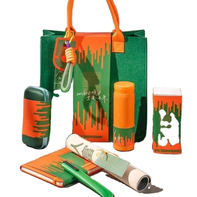 Bolsa de feltro de mano elegante para 5 vasos de termo Pad Pad Pad de ratón Paraguas y cubierta de pluma