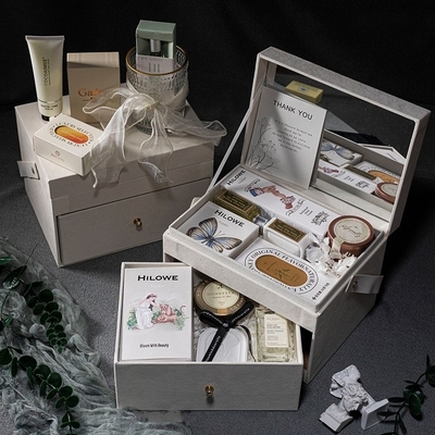 Caja de terciopelo doble de color personalizado Recuerdo especial para el Día de la Mujer de productos de oficina