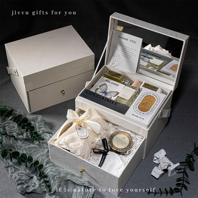 Caja de terciopelo doble de color personalizado Recuerdo especial para el Día de la Mujer de productos de oficina