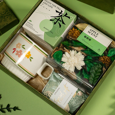 Logotipo personalizado Bosque de textura retro Caja de regalos Ideal Día de la Diosa Souvenir para hoteles