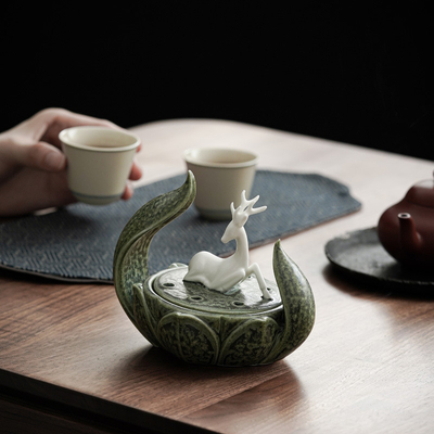 Artes y manualidades decorativas Ornamentación Zhaocai Xiaolu Plato estufa de incienso para clubhouse