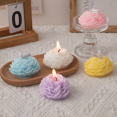 Candela de aromaterapia de flor de peonía para otras actividades Regalo de decoración de logotipo del cliente