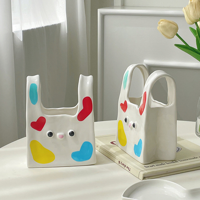 Vaso de cerámica impresa con pantalla de seda La decoración de entrada perfecta para hoteles y resorts