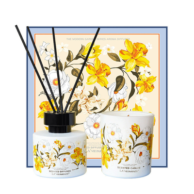 Logotipo del cliente Aromaterapia caja de regalos conjunto de aceite esencial vela para mujeres regalos de recuerdo