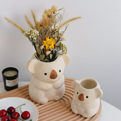 Día del Padre Creativo Estilo Europeo Animales de dibujos animados Cerámica Floral Pot Decoración Regalo