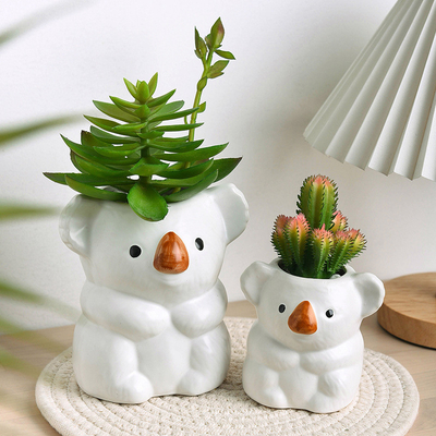 Día del Padre Creativo Estilo Europeo Animales de dibujos animados Cerámica Floral Pot Decoración Regalo