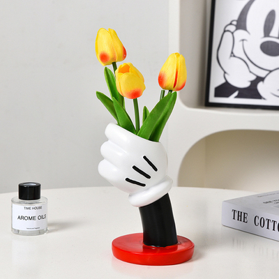 Diseño de logotipo único Vaso de mano Mickey minimalista moderno para decoración artística creativa en el hogar