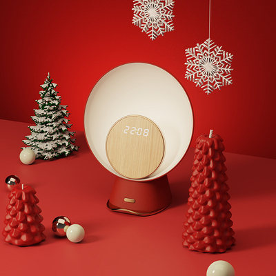 Hotel y Resort Chino Rojo Carga inalámbrica 15W Bluetooth altavoz con luz de atmósfera