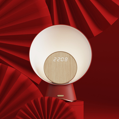 Hotel y Resort Chino Rojo Carga inalámbrica 15W Bluetooth altavoz con luz de atmósfera