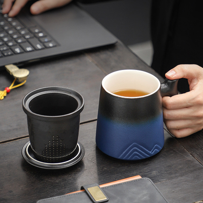 Fu Lu almacenamiento de la taza rápida en la caja de regalo de cuero portátil perfecto para ocasiones especiales