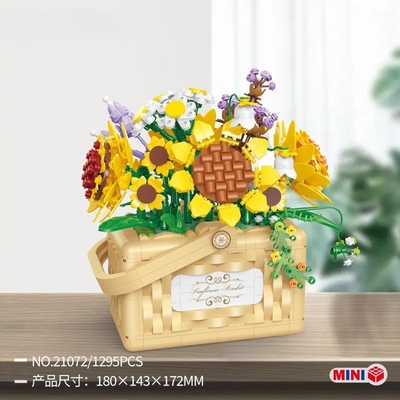 Belle Di Mini Particle Construction Blocks Flower Basket Series Una necesidad para la educación
