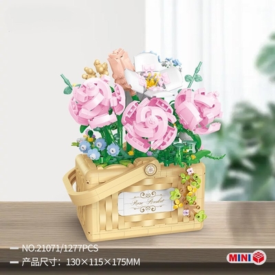 Belle Di Mini Particle Construction Blocks Flower Basket Series Una necesidad para la educación