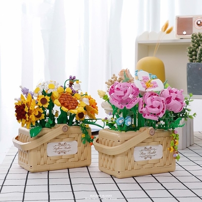 Belle Di Mini Particle Construction Blocks Flower Basket Series Una necesidad para la educación