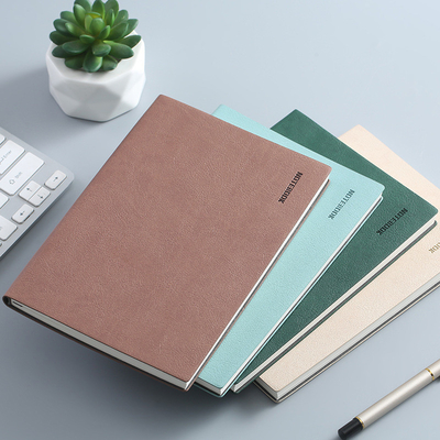 Cuaderno de color sólido simple para agencias de viajes Pequeño Papel de cuero suave de PU fresco