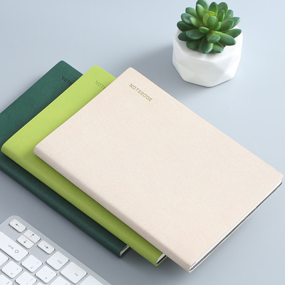 Cuaderno de color sólido simple para agencias de viajes Pequeño Papel de cuero suave de PU fresco