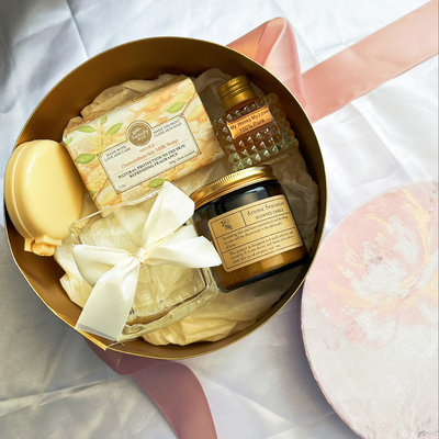 Material ecológico Conjunto de regalos rosa personalizado para regalos de banquete y regalos de boda