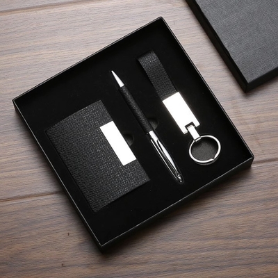 Logotipo personalizado Práctico bolígrafo de llavero para portador de tarjetas de visita para clientes y regalos de oficina