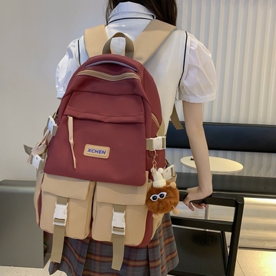 Tendencia de bloqueo de color Mochila de gran capacidad Regalo de novedad ideal para hoteles y resorts