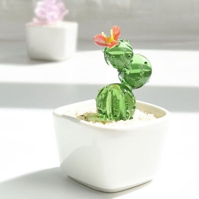 Promoción Decorar regalos Ornamentos de vidrio para cactus y plantas en macetas