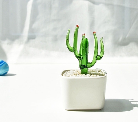 Promoción Decorar regalos Ornamentos de vidrio para cactus y plantas en macetas