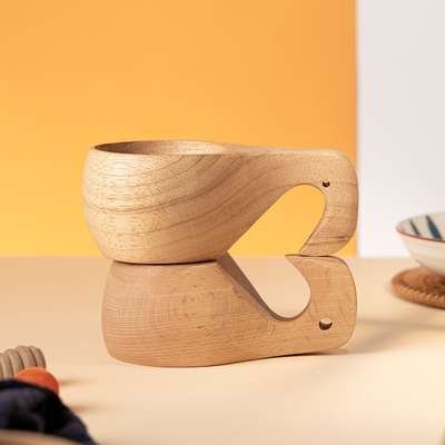 Actualice su equipo de viaje con una taza de café creativa integrada de madera entera finlandesa retro