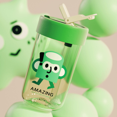 Patrón Creativo Taza de paja Regalo estético y práctico para organizaciones sin fines de lucro