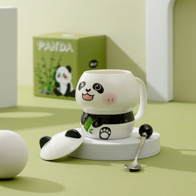 Usado Escenarios Oferta de negocios Cariñoso dibujo animado Panda Copa de cerámica para empresas de tazas