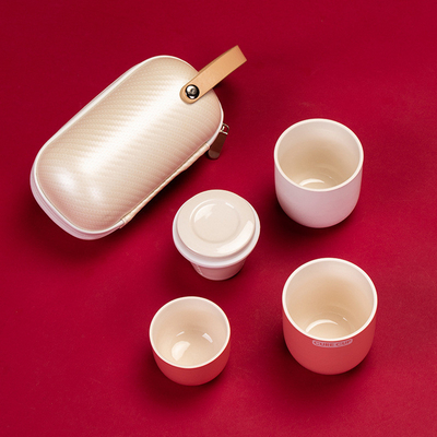 Creativa cápsula de viaje de taza rápida Kung Fu Tea Set para gráficos 1 color Impresión a color