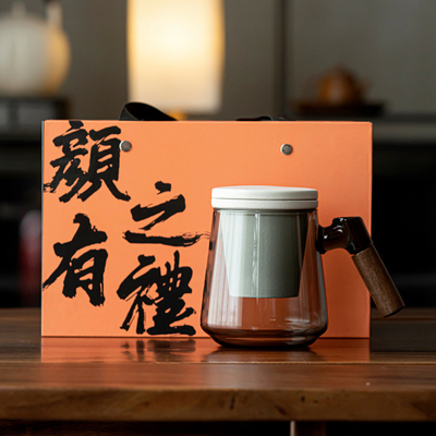 Logotipo personalizado Caixa de regalo de copa de té Qingchuan Novedad Regalos para la separación de té de oficina