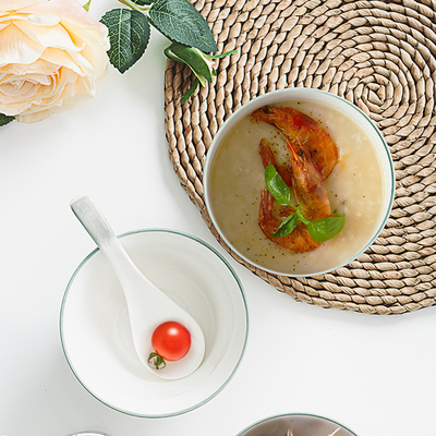 PHMI Perfecto 4,5 pulgadas Cerámica Sopa Bowl Set 1 Impresión a color para gráficos Regalo anual