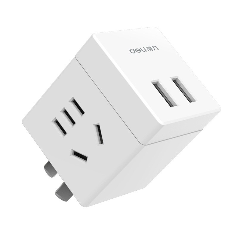 Enchufe inalámbrico pequeño con 2 orificios y 2 puertos USB Convertidor inteligente Logotipo del cliente
