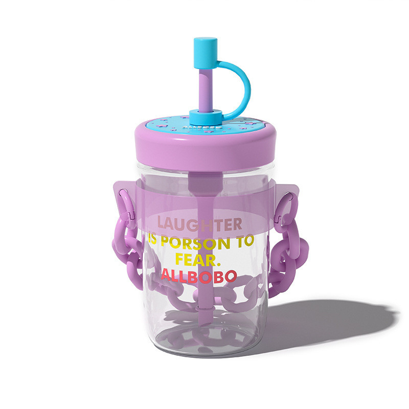 Regalo de empleados de agencias de viajes Diseño de tazas de agua de alta estética con paja y logotipo del cliente