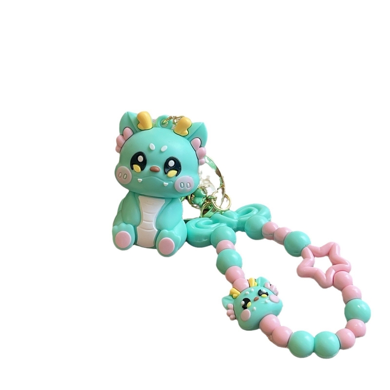 3.5cm*5cm PVC Dragon Keychain lindo pequeño regalo para mochila cadena colgante incluida