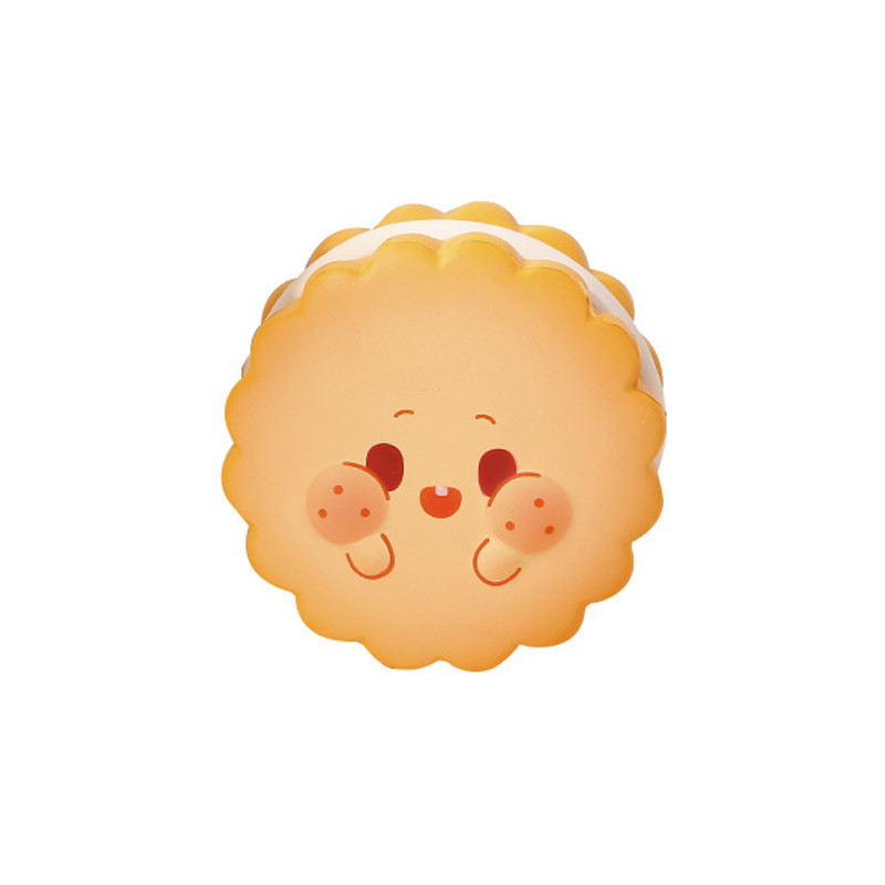Alivio creativo del estrés Hombre de galletas suave juguete de rebote lento crema de nugget pastel para empleados