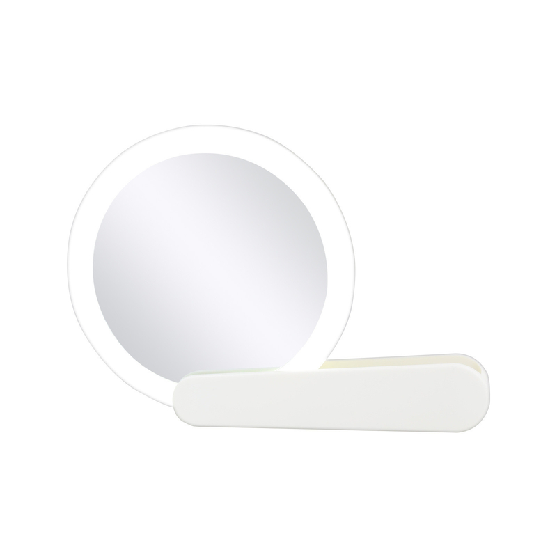 Espejo de maquillaje LED portátil plegable portátil con impresión UV
