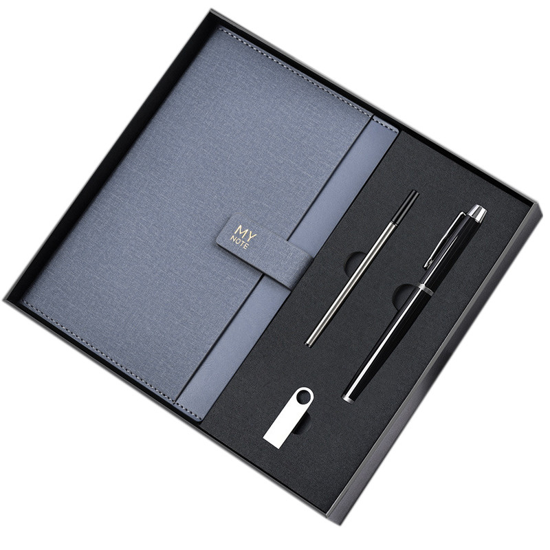 Productos de oficina Cuaderno de negocios Set de caja de regalo con logotipo El logotipo del cliente Cuatro piezas